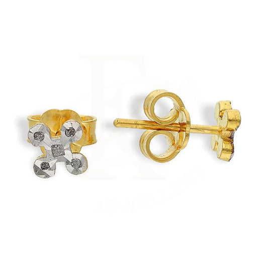 Gold Stud Earrings 22Kt - Fkjern22K1934