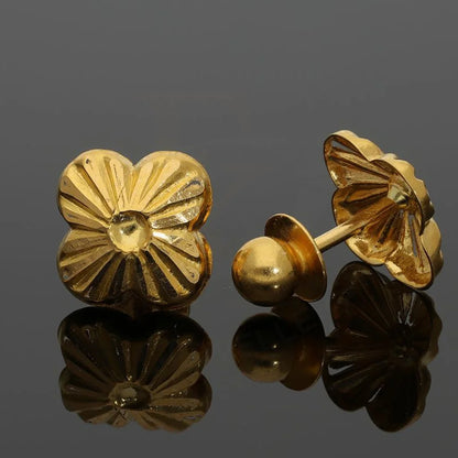 Gold Stud Earrings 22Kt - Fkjern22K2590