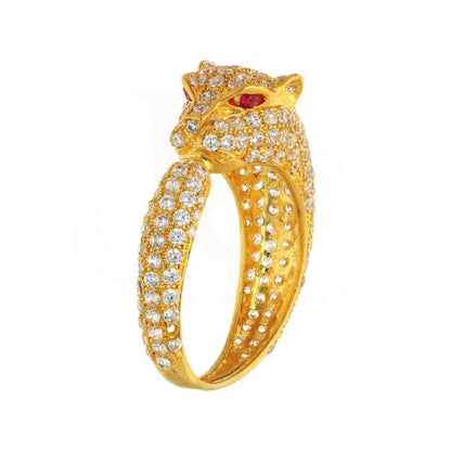 Gold Stylish Pouncing Panther Ring In 22Kt - Fkjrn22K2837 Rings