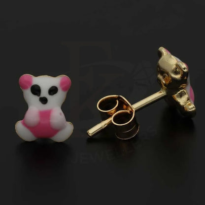 Gold Teddy Bear Baby Pendant Set (Necklace And Earrings) 18Kt - Fkjnklst18K2434 Sets