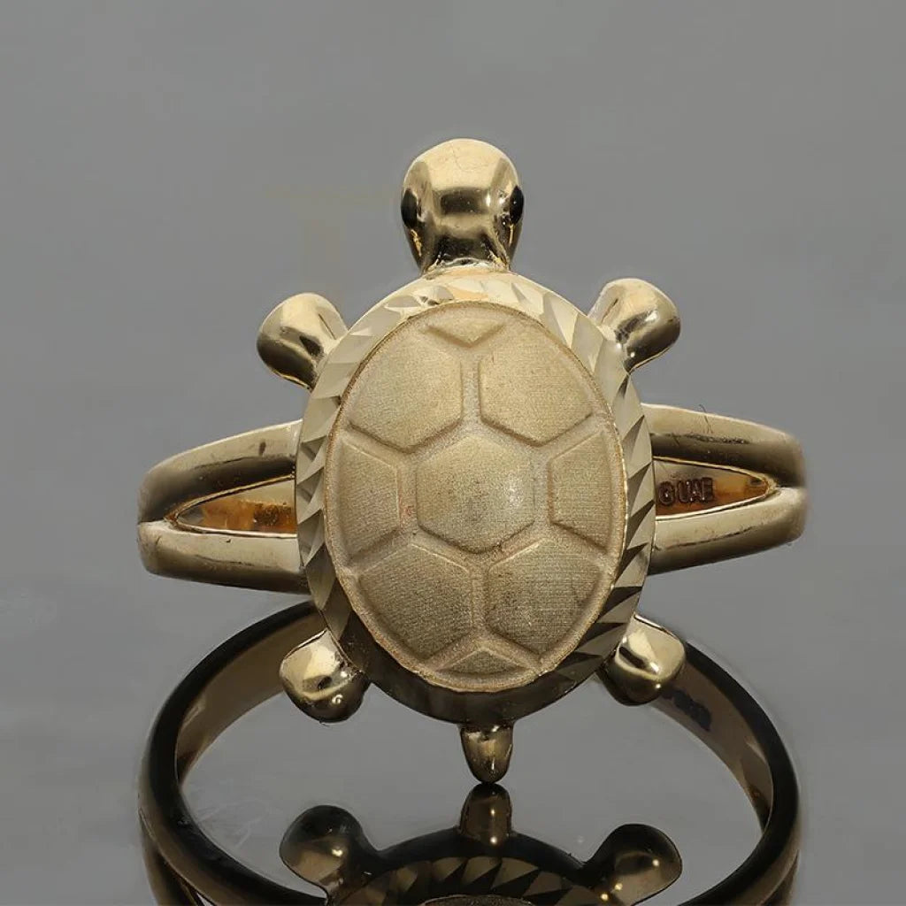 Gold Tortoise Shaped Ring In 18Kt - Fkjrn18K2653 Rings