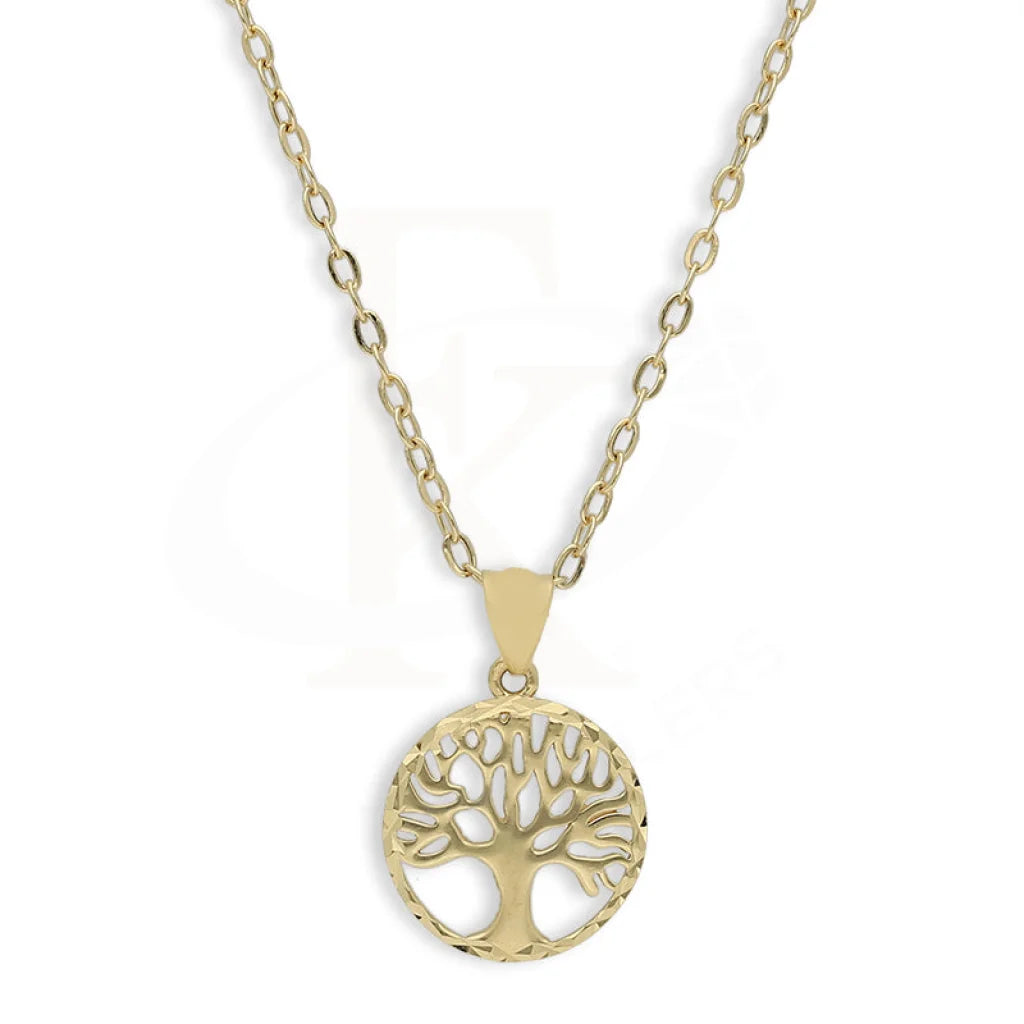 Gold Tree Pendant Set (Necklace And Earrings) 18Kt - Fkjnklst18K5246 Sets