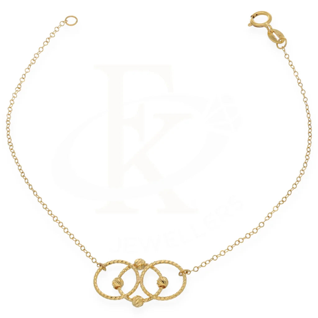 Gold Tri Circle Bracelet 21Kt - Fkjbrl21K7512 Bracelets