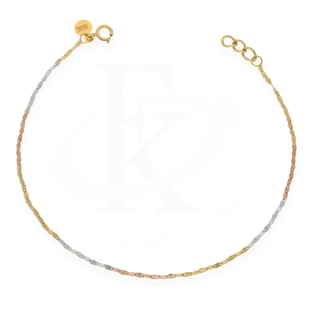 Tri Tone Gold Bracelet 21Kt - Fkjbrl21K7819 Bracelets