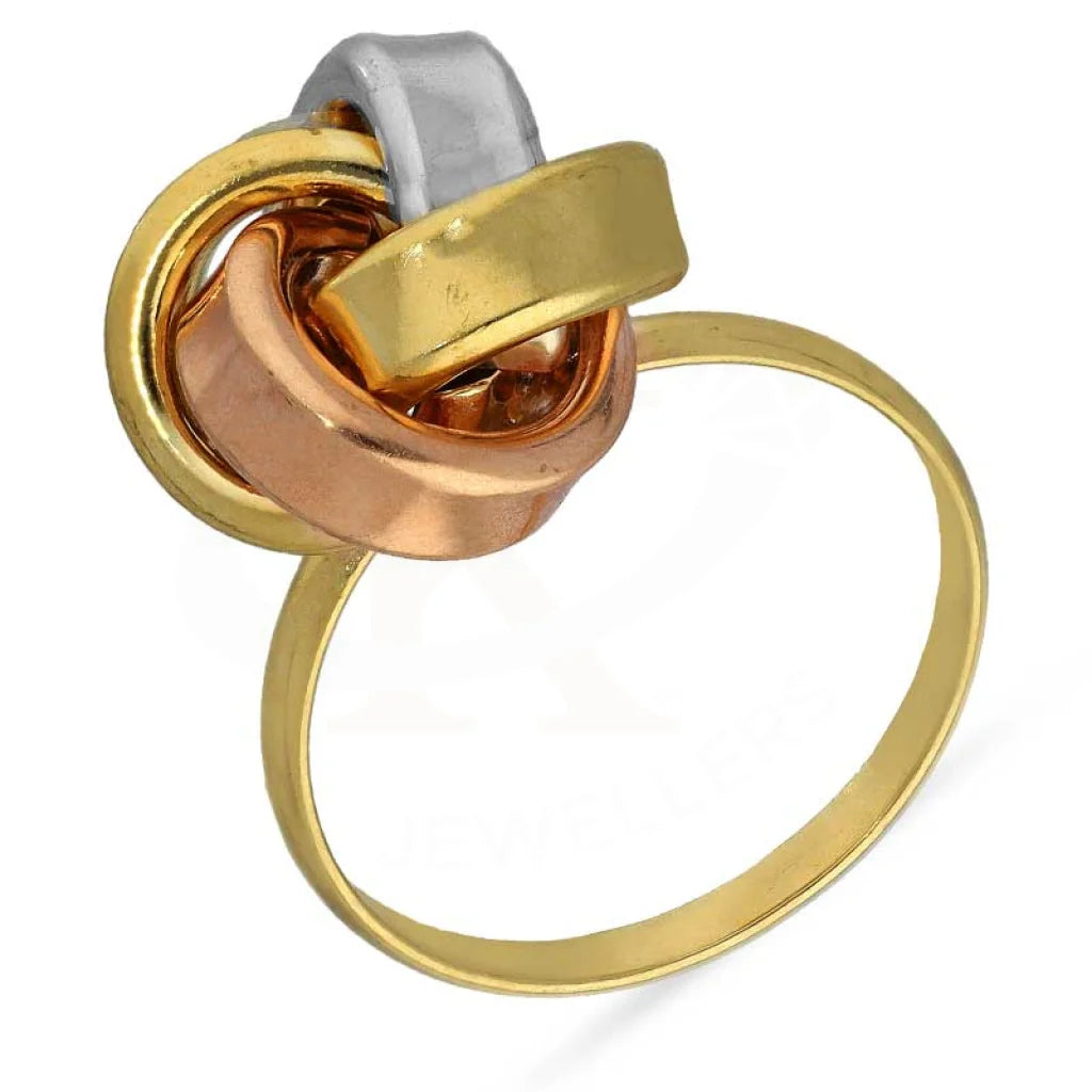 Gold Tri Tone Knot Ring 18Kt - Fkjrn18K3099 Rings