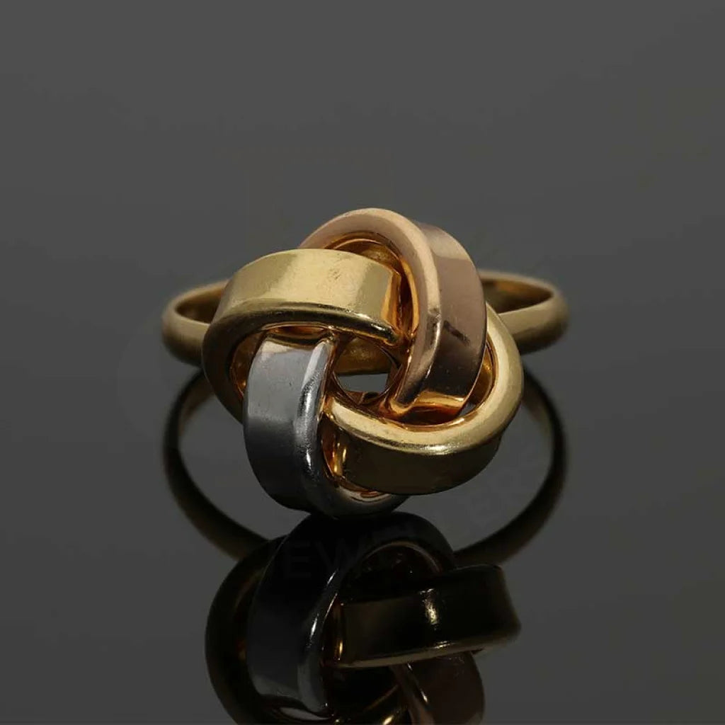 Gold Tri Tone Knot Ring 18Kt - Fkjrn18K3099 Rings