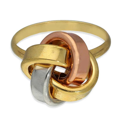 Gold Tri Tone Knot Ring 18Kt - Fkjrn18K3099 Rings