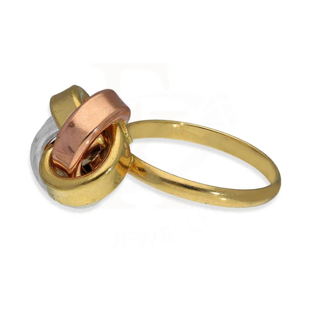 Gold Tri Tone Knot Ring 18Kt - Fkjrn18K3099 Rings