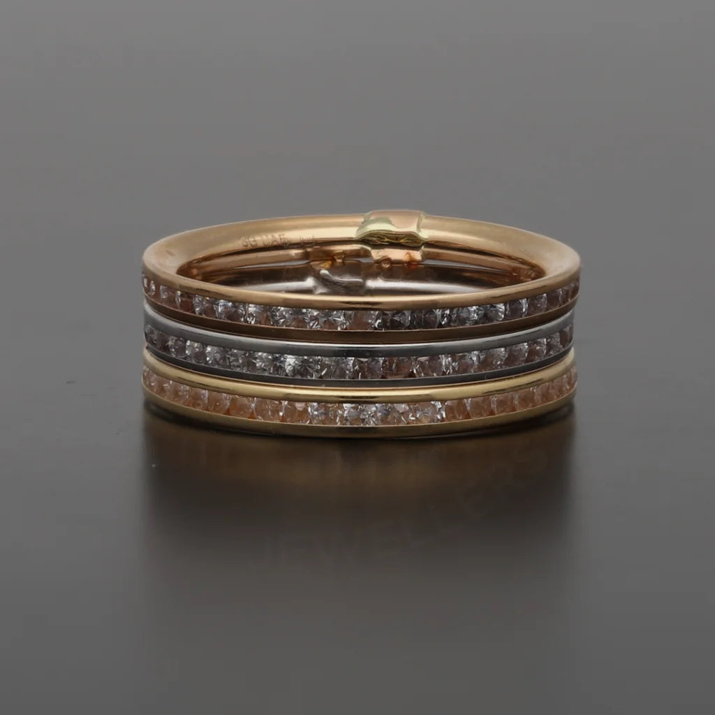 Gold Tri Tone Ring 18Kt - Fkjrn18K7465 Rings