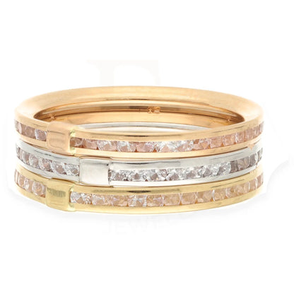 Gold Tri Tone Ring 18Kt - Fkjrn18K7465 Rings