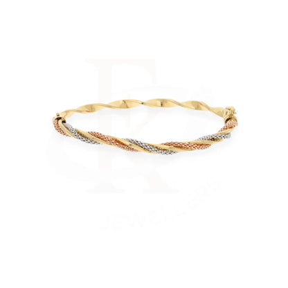 Gold Tri Tone Twisted Bangle 18Kt - Fkjbng18K7847 Bangles