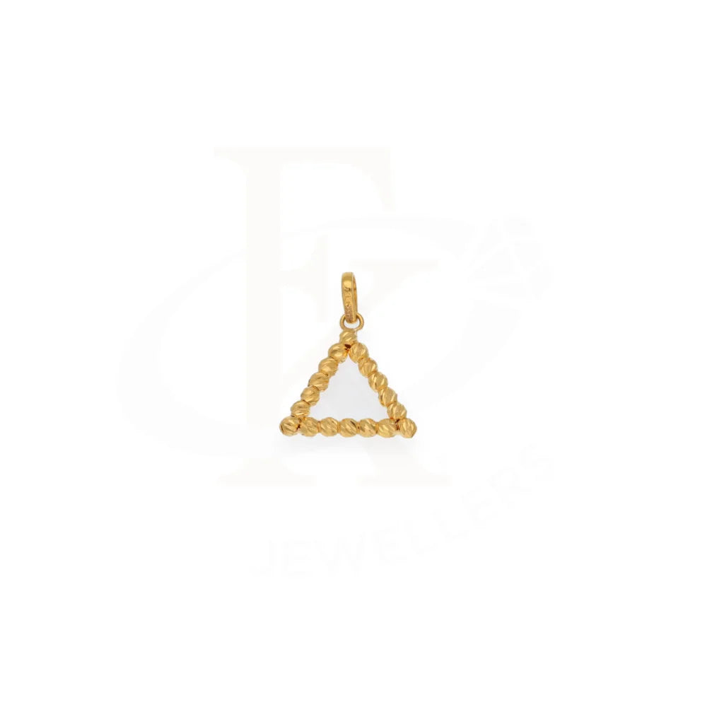 Gold Triangle Pendant 21Kt - Fkjpnd21Km8204 Pendants