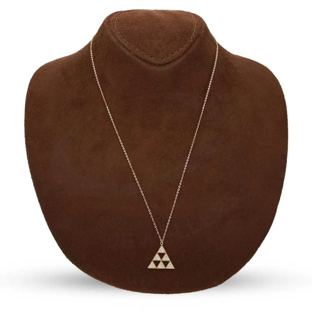 Gold Triangle Shaped Necklace 18Kt - Fkjnkl18K5280 Necklaces