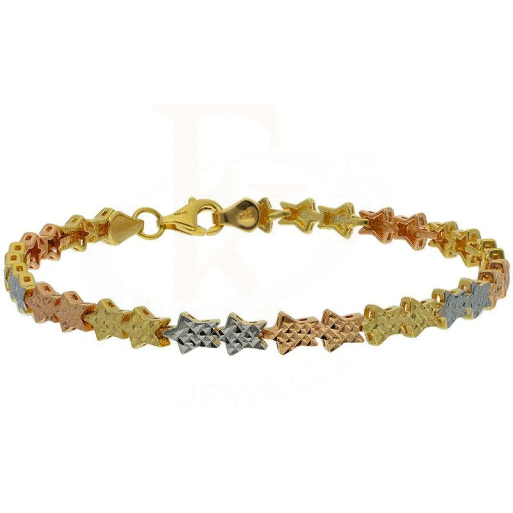 Gold Trio-Color Stars Bracelet 18Kt - Fkjbrl2122 Bracelets