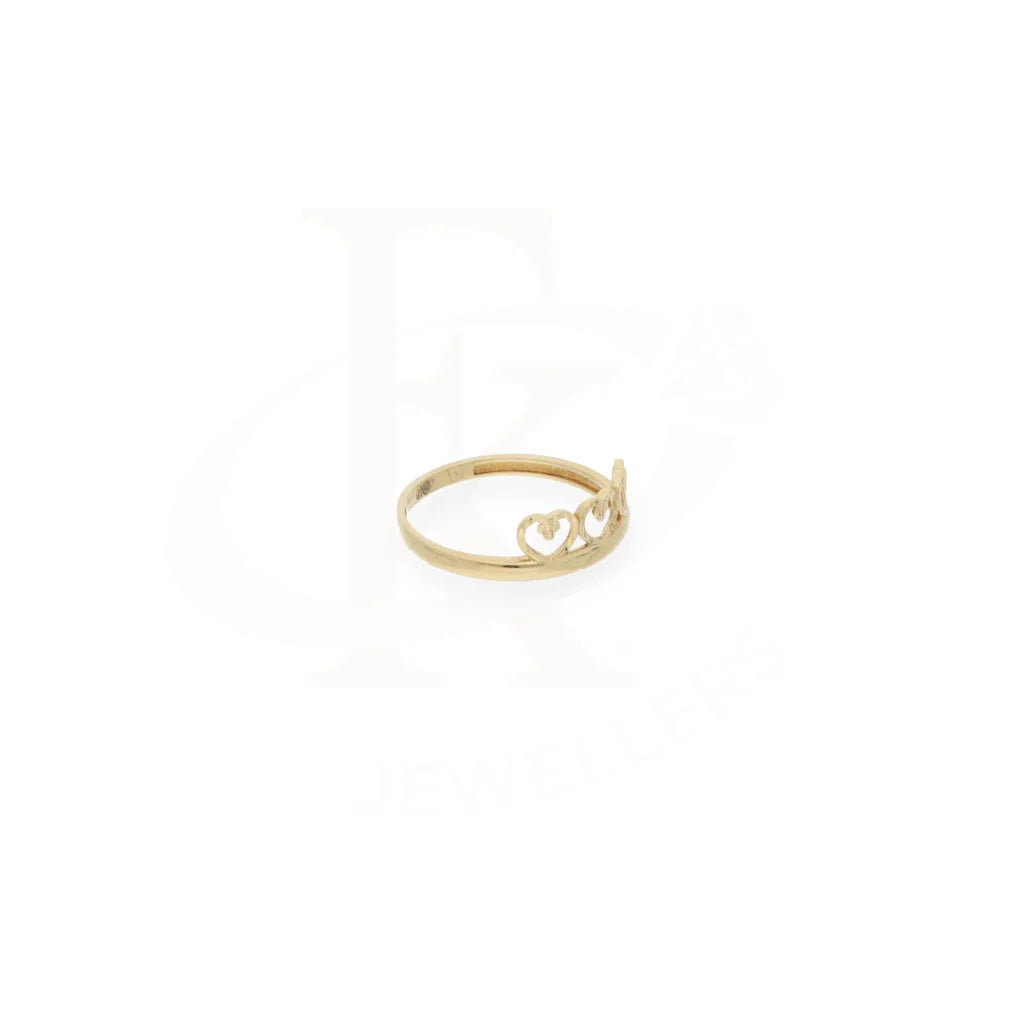 Gold Triple Heart Shaped Ring 18Kt - Fkjrn18K7908 Rings