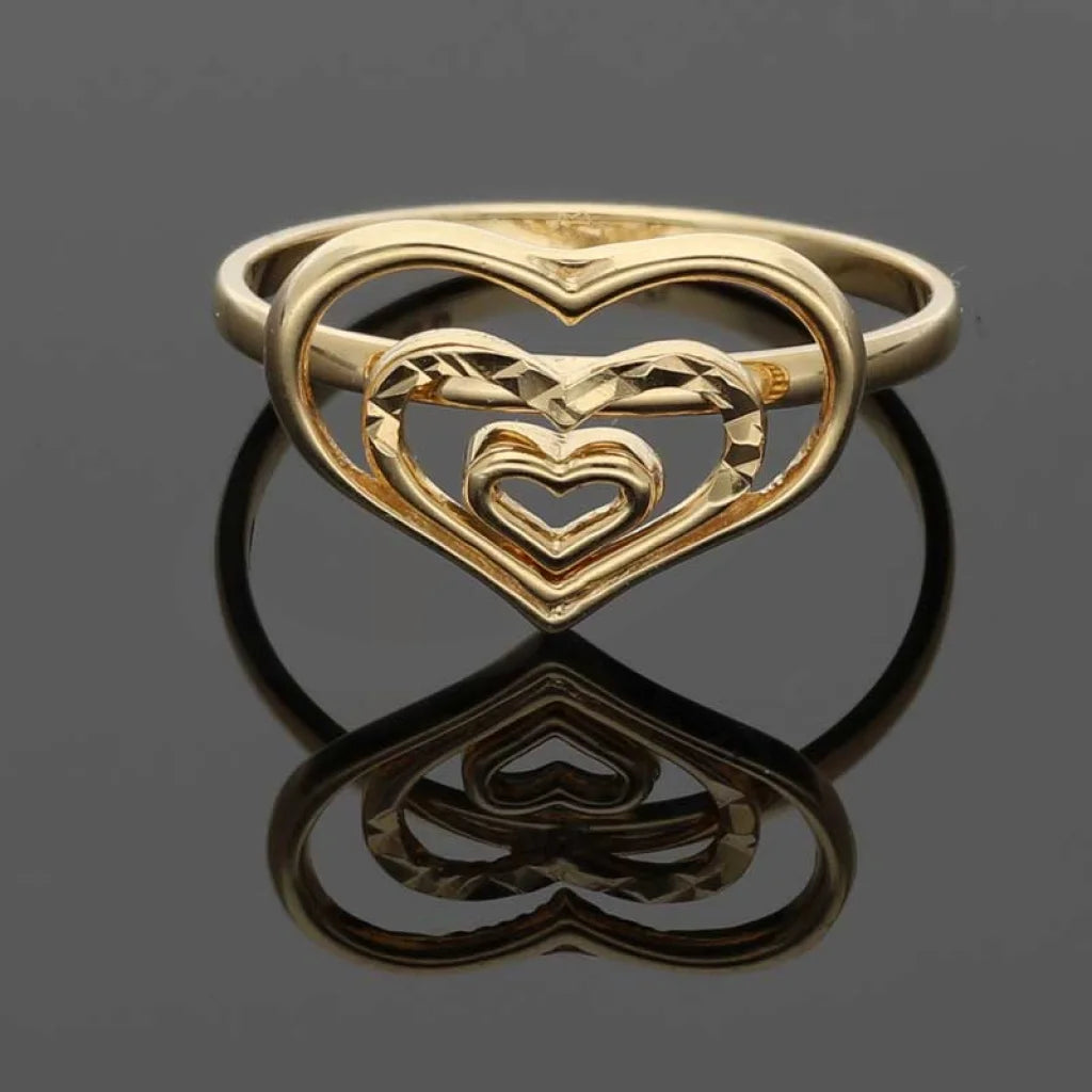 Gold Triple Hearts Shaped Ring 18Kt - Fkjrn18K3758 Rings