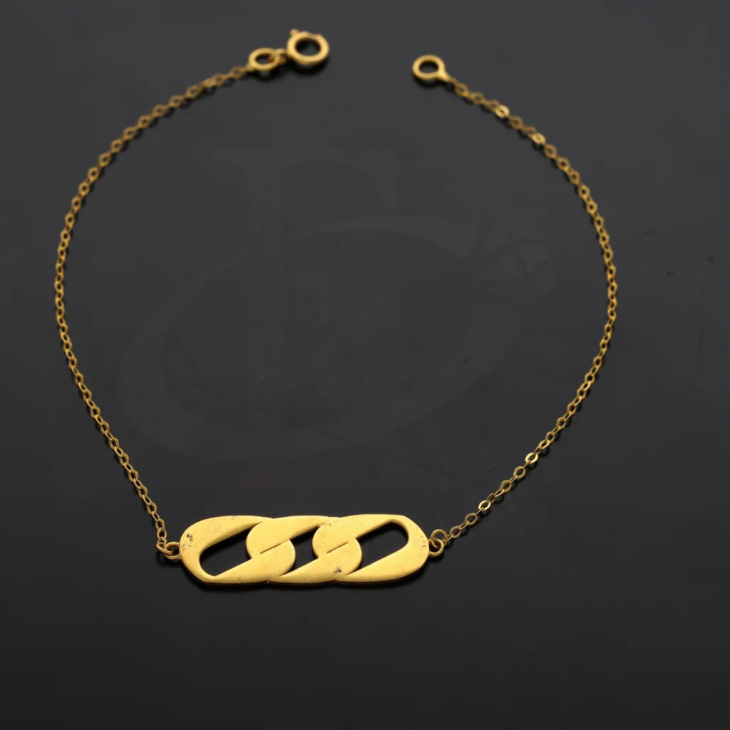 Gold Triple Ripple Bracelet 21Kt - Fkjbrl21Km8053 Bracelets