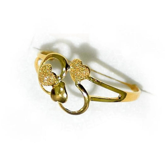 Gold Triplet Heart Ring 18Kt - Fkjrn1309 Rings