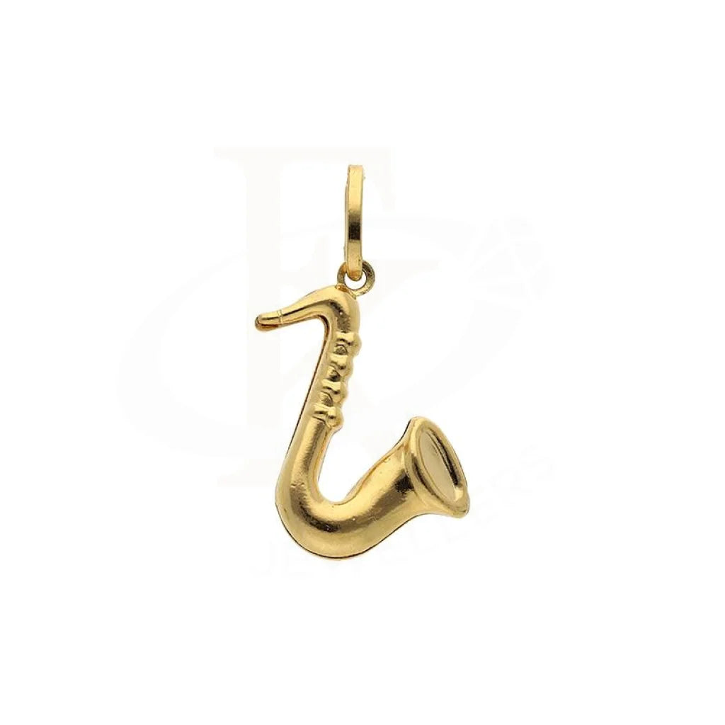 Gold Trumpet Shaped Pendant 18Kt - Fkjpnd18K2497 Pendants