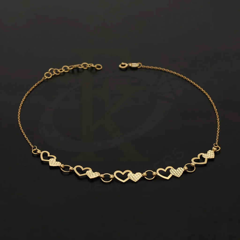 Gold Twin Hearts Bracelet 18Kt - Fkjbrl18K5383 Bracelets