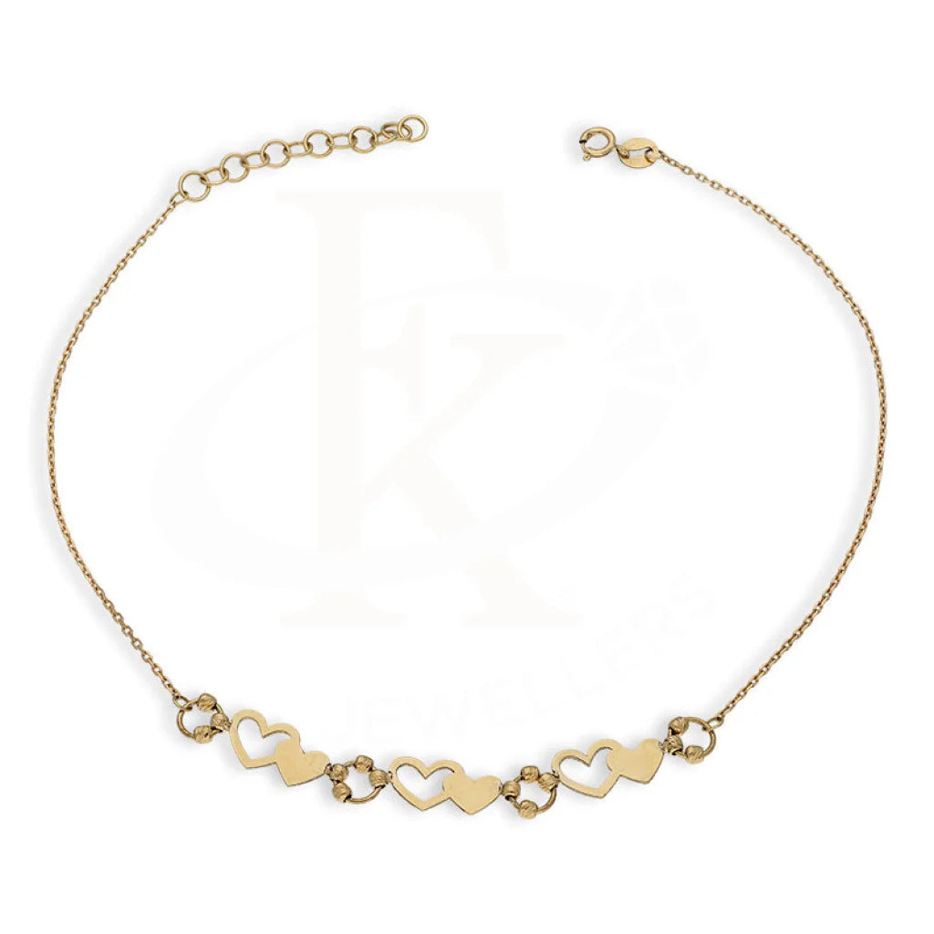 Gold Twin Hearts Bracelet 18Kt - Fkjbrl18K5384 Bracelets