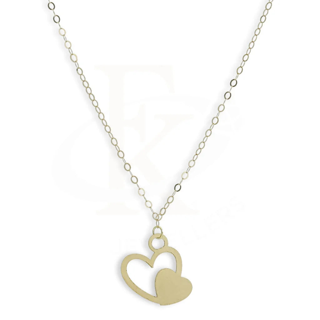 Gold Twin Hearts Necklace 18Kt - Fkjnkl18Km5288 Necklaces