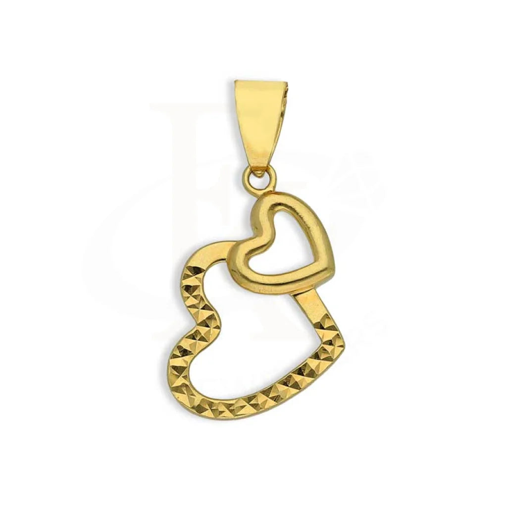 Gold Twin Hearts Pendant 18Kt - Fkjpnd18K2833 Pendants