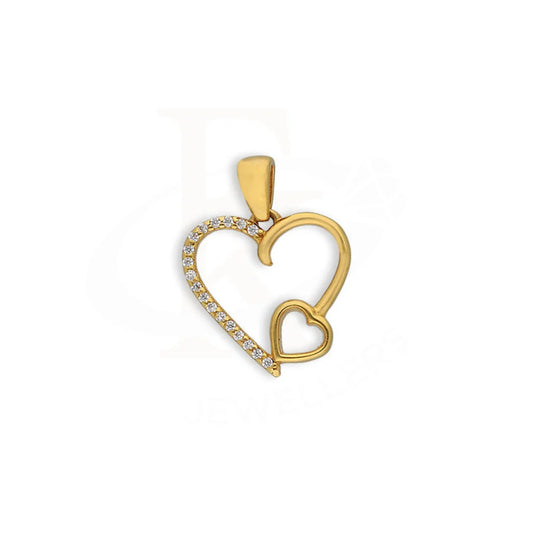 Gold Twin Hearts Pendant 22Kt - Fkjpnd22K5614 Pendants