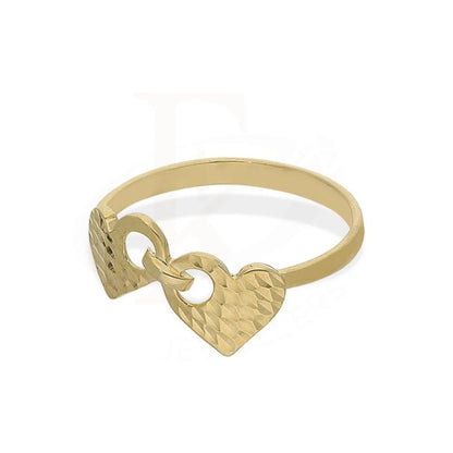 Gold Twin Hearts Ring 18Kt - Fkjrn18K2572 Rings