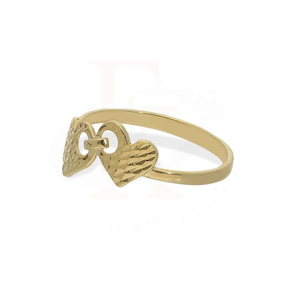 Gold Twin Hearts Ring 18Kt - Fkjrn18K2572 Rings