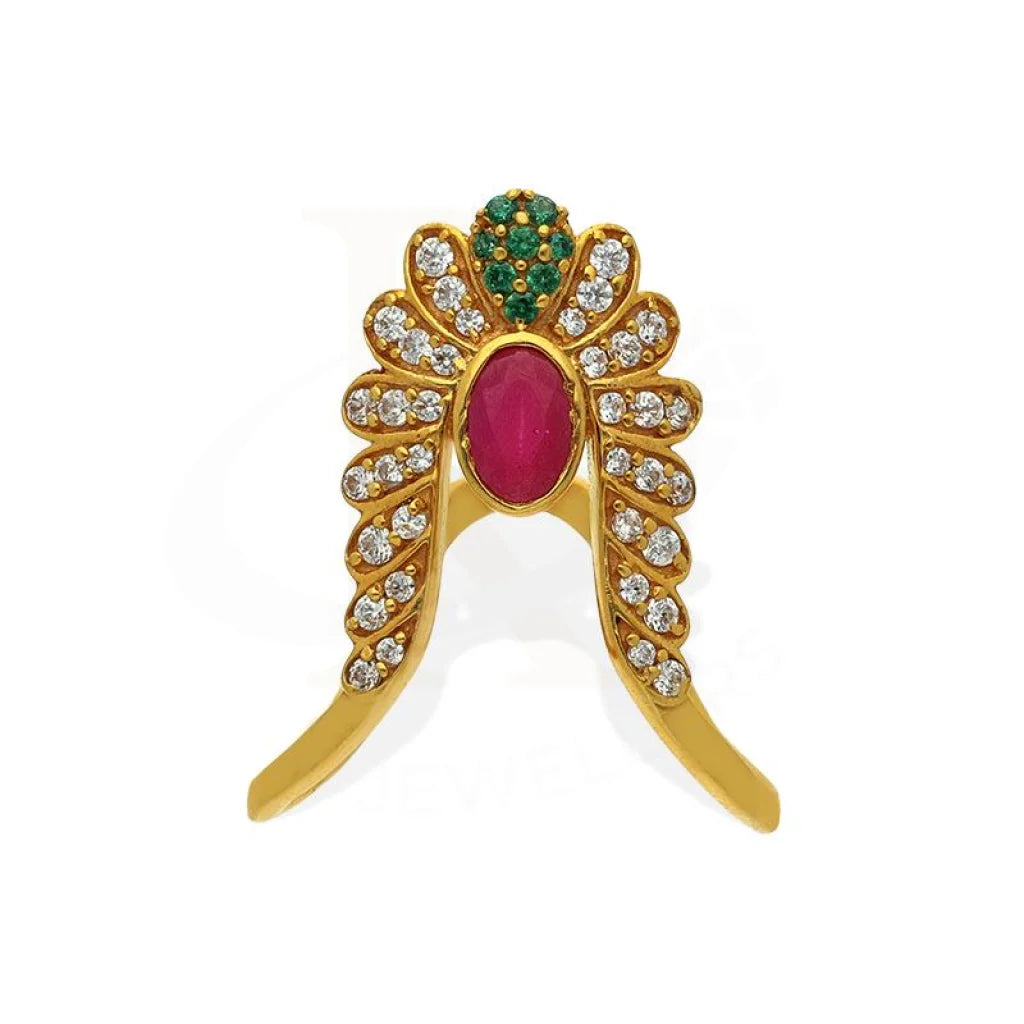 Namam Design Finger Ring Impon Gold Design Stone Ring Imitation Jewellery  One Gram Gold Vanki Ring Vangi Ring Pathanapu Ring