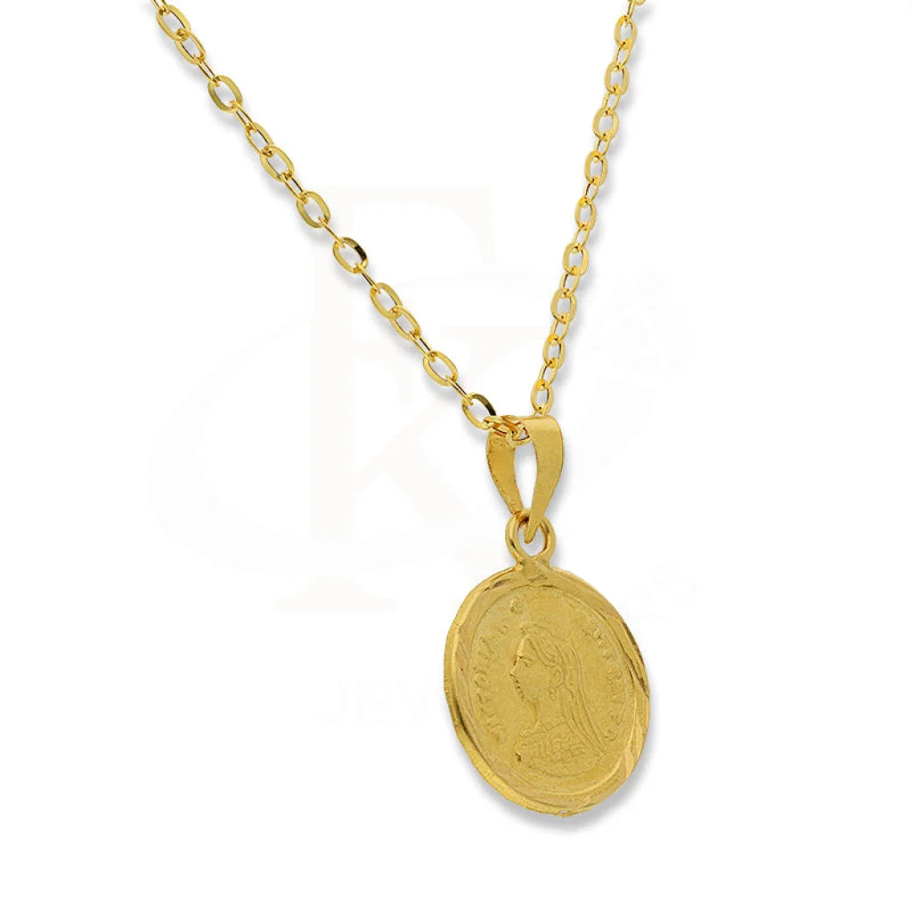 Gold Victoria Coin Necklace (Chain With Pendant) 18Kt - Fkjnkl18K2393 Necklaces