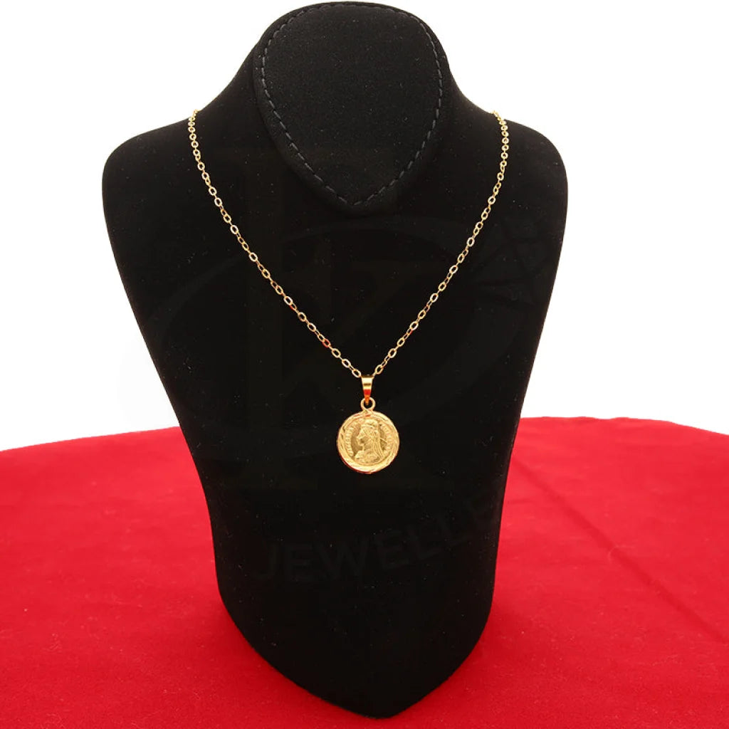 Gold Victoria Coin Necklace (Chain With Pendant) 18Kt - Fkjnkl18K2393 Necklaces