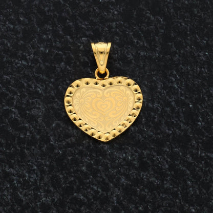 Gold Vintage Deisgn In Heart Pendant 21Kt - Fkjpnd21Km8533 Pendants