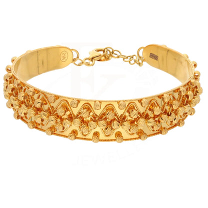 Gold Waves Design Stud Stone Bangle Set (Bangle And Ring) 21Kt - Fkjset21Km8686 Pendant Sets