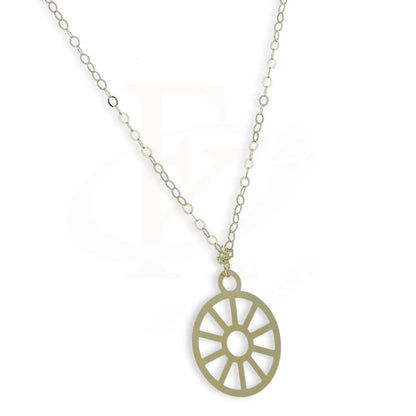 Gold Wheel Shaped Necklace 18Kt - Fkjnkl18Km5286 Necklaces