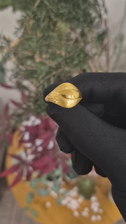 Gold Classic Design Ring 21KT - FKJRN21KM11896