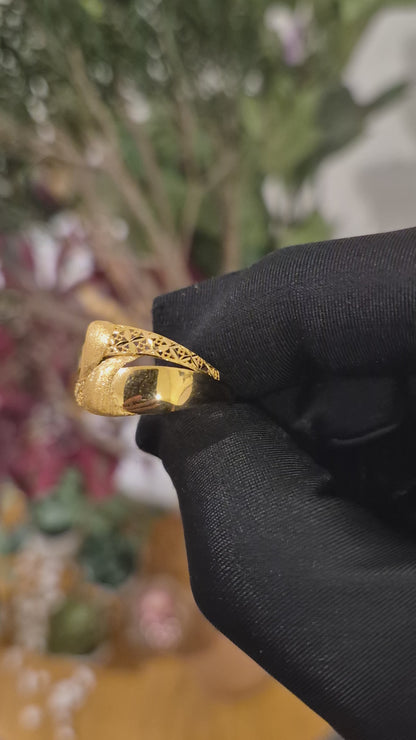Gold Turkish Design Ring 21KT - FKJRN21KM11795