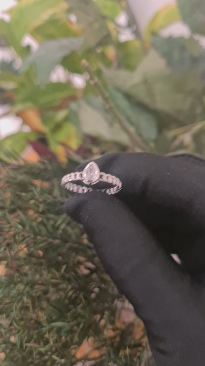 Sterling Silver 925 Pear Cut Ring - FKJRNSL10791