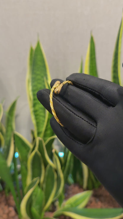 Gold Baby Designer Bangle 21KT - FKJBNG21KM10129