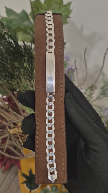 Sterling Silver 925 Curb Link Bracelet - FKJBRLSLM12327