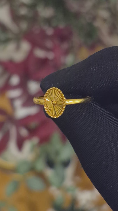 Gold Turkish Ring 21KT - FKJRN21KM11711