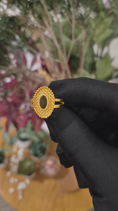 Gold Turkish Design Ring 21KT - FKJRN21KM11794