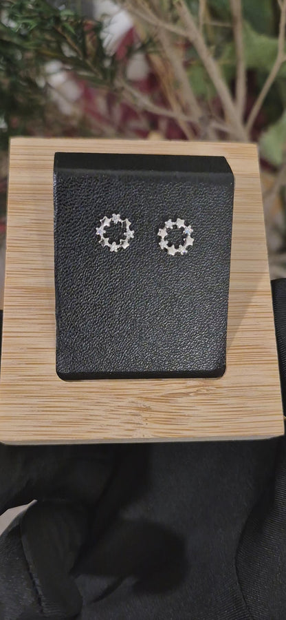 Sterling Silver 925 Star Stud Earrings - FKJERNSL11112