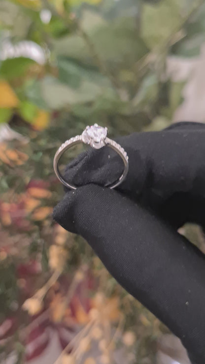 Sterling Silver 925 Floral Shine Ring - FKJRNSL10770