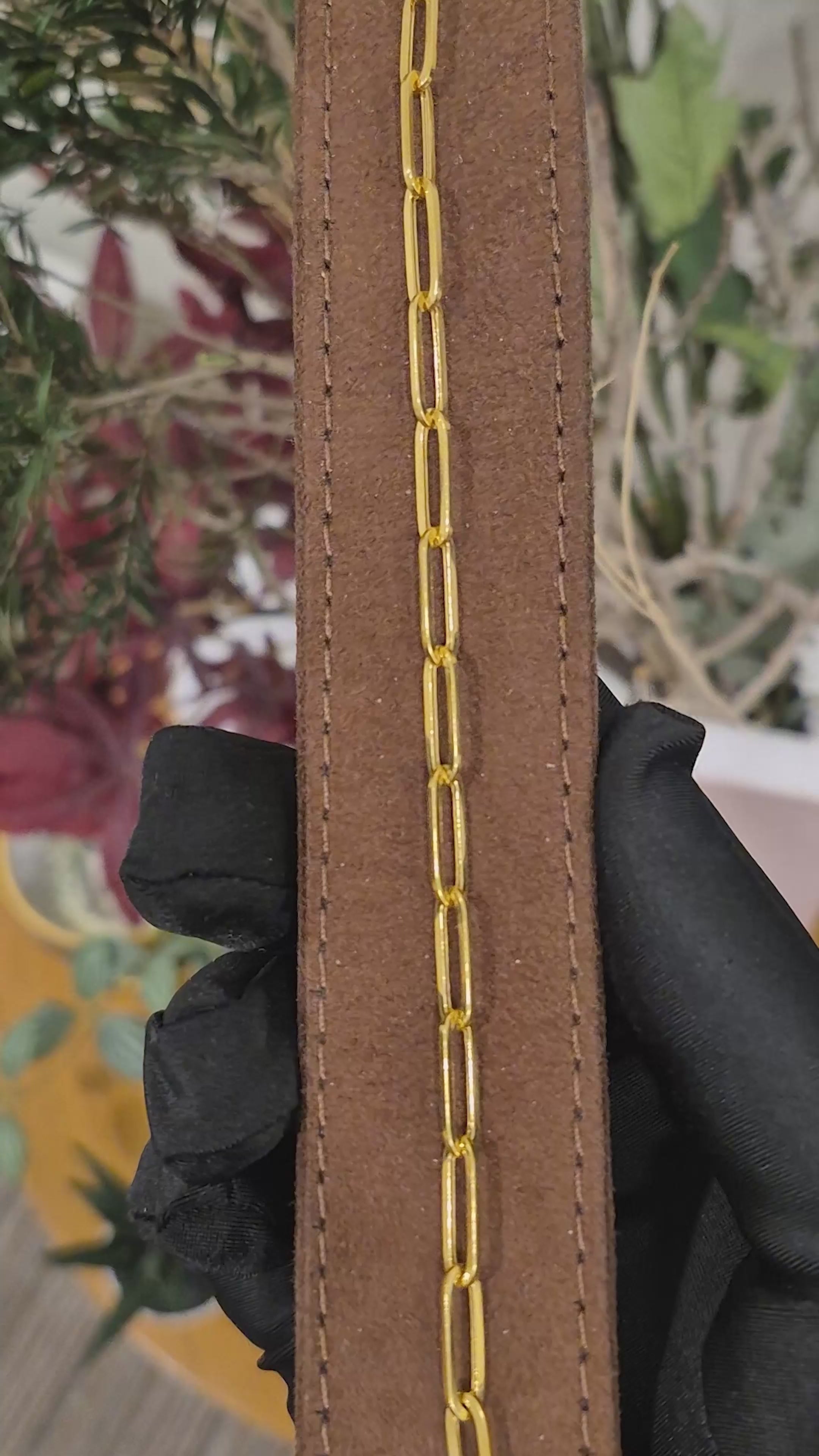 Gold Paperclip Link Bracelet 21KT - FKJBRL21KM11487