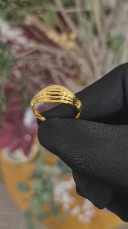 Gold Elegant Ring 21KT - FKJRN21KM12171