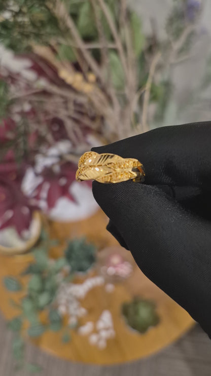 Gold Turkish Design Ring 21KT - FKJRN21KM12173