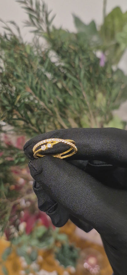 Gold Minimalist Ring 21KT - FKJRN21KM11149