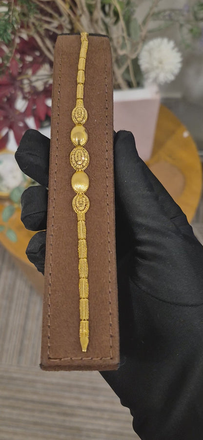 Gold Oval Accent Bracelet 21KT - FKJBRL21KM11568